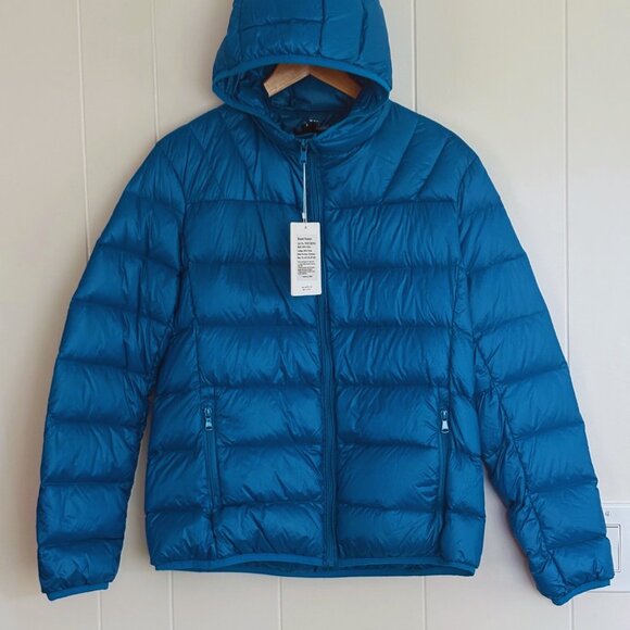 Wantdo Packable Down Puffer with Hood Turquoise | Size L | NWT - Picture 2 of 9